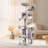 VEVOR Cat Tree 72" Cat Tower with 2 Cat Condos Sisal Scratching Post Light Grey-101925100