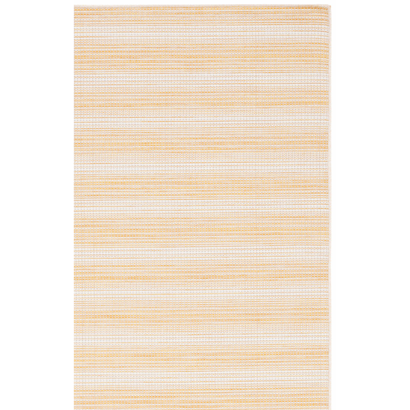 Tribble Area Indoor/Outdoor Area Rug in Yellow/White, Rectangle 8' x 10'