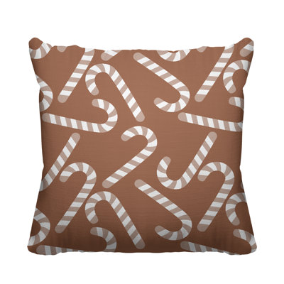 Coussin décoratif intérieur / extérieur Christmas Candy Cane