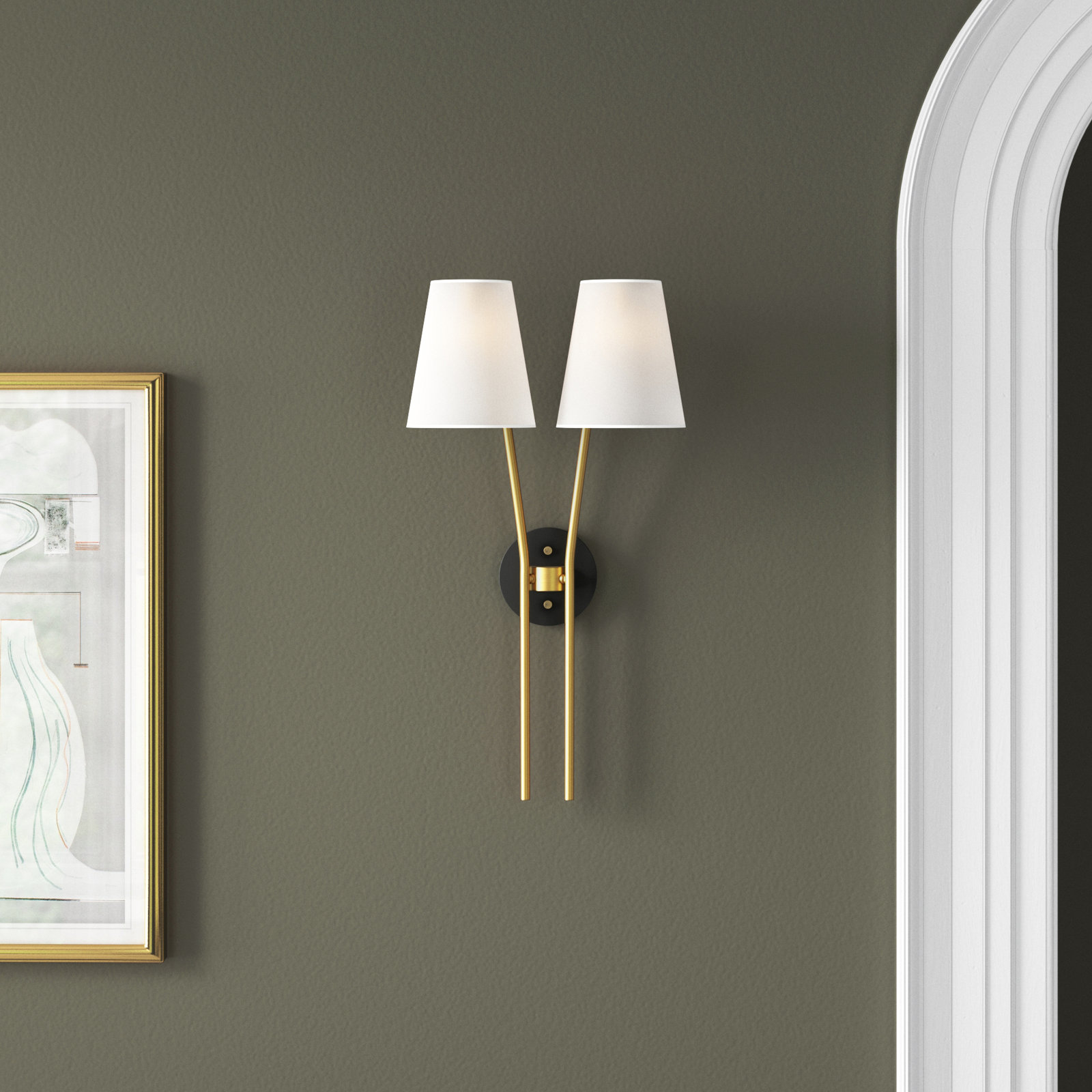 Arizona 2 Light Steel Dimmable Wall Sconce