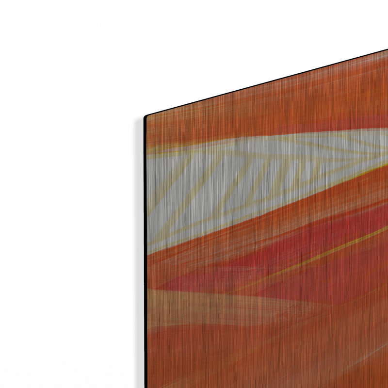  «Warm Rays 1» par Renee Kaelber, art mural en métal, 16 po x 24 po, H 24 po x l 16 po