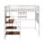 Full Size Loft Metal Bed With Built-In Charging Station And LED Light-1917557687