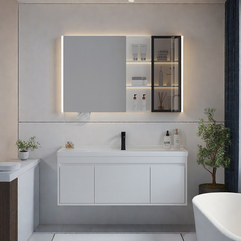 Armoire de salle de bain française moderne et simple