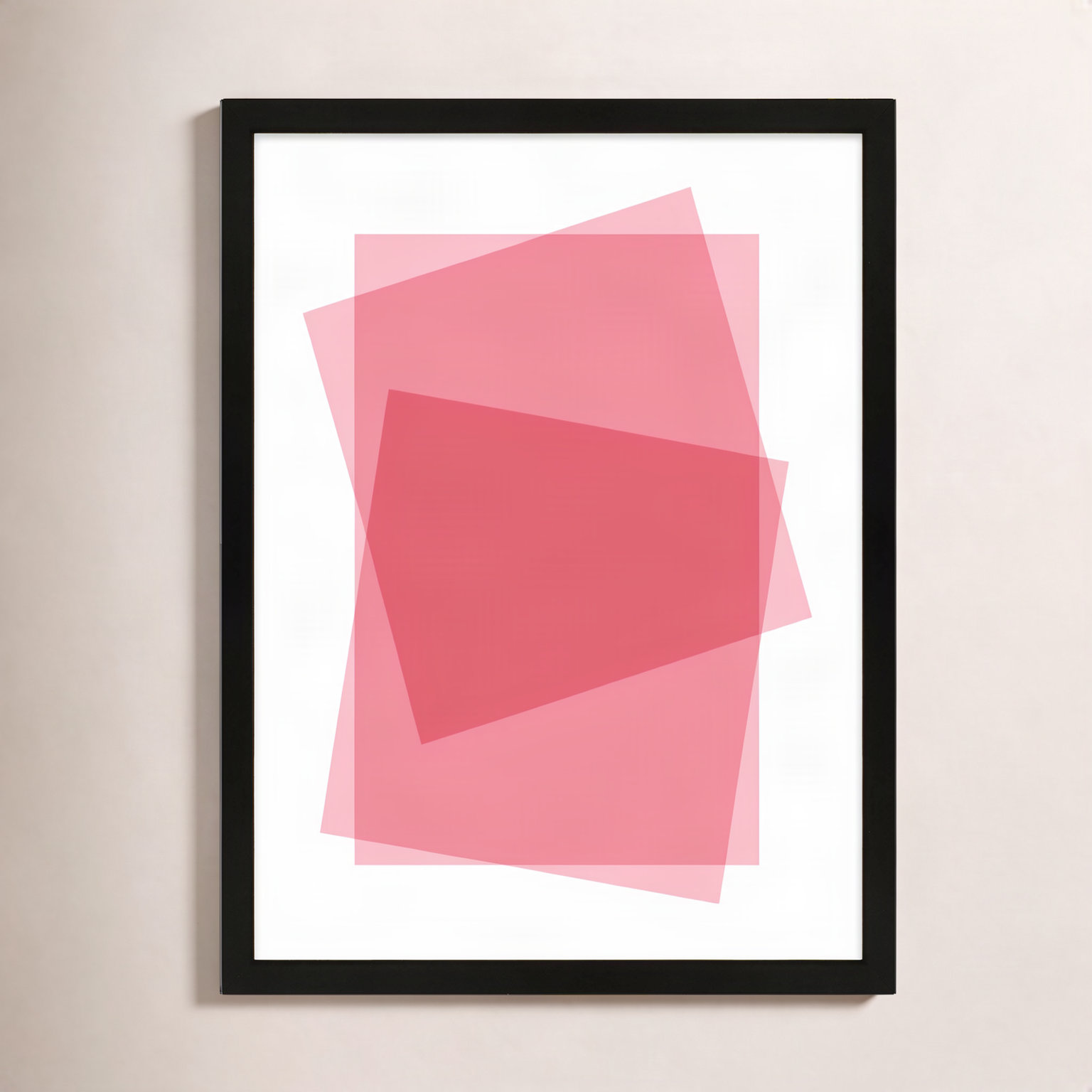 Kami "Pink" Print by Jacques Pilon, Black Framed Paper, 30" H x 24" W