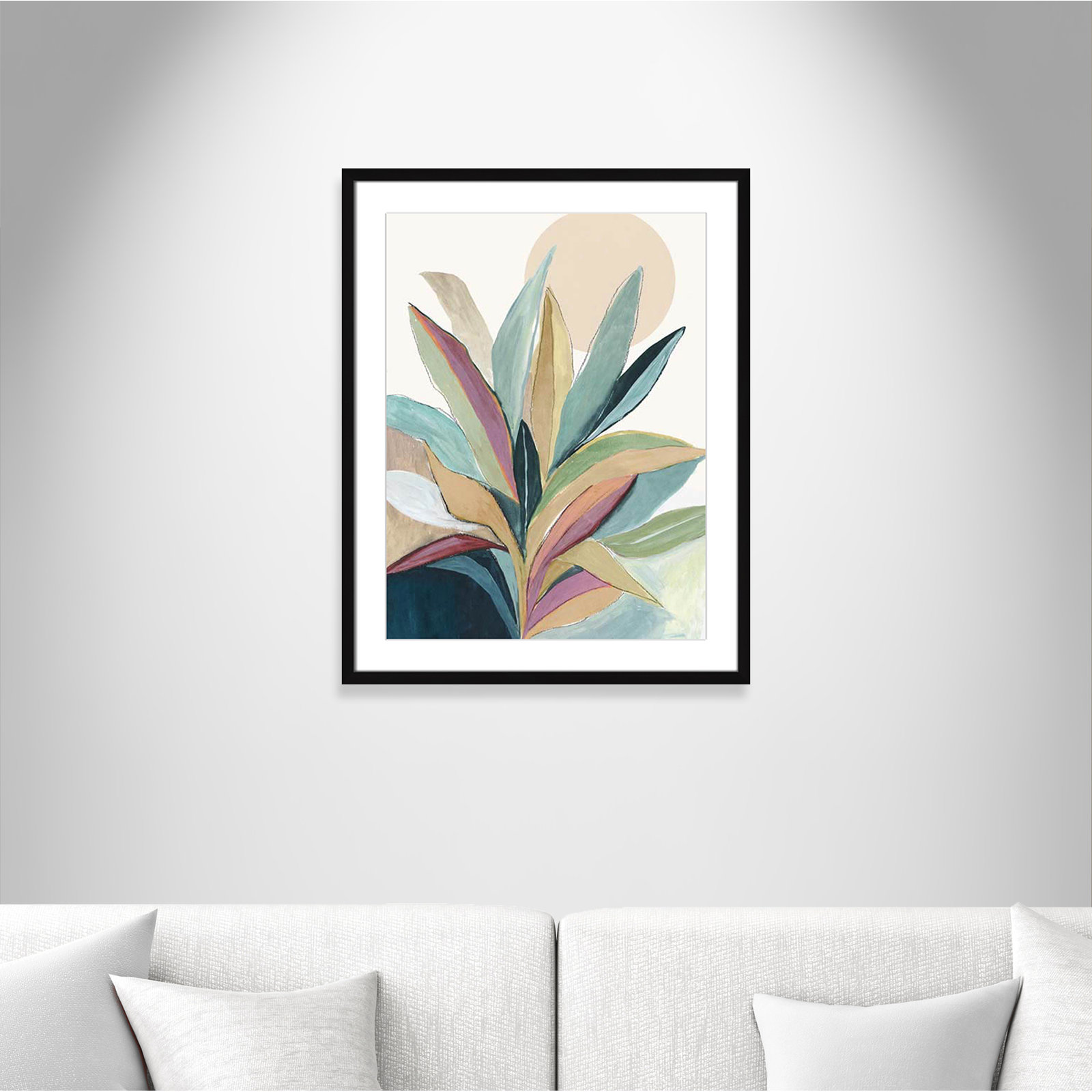 Byer "Sunny Bright Leaves I" Print by Asia Jensen, Black Single Picture Frame, Yes, 29.5" H x 23.5" W x 2" D