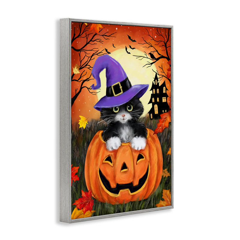 «Cat Feeking» par Jack-o-Lantern, estampe numérique, conception par Jean-François, H 24 po x l 16 po