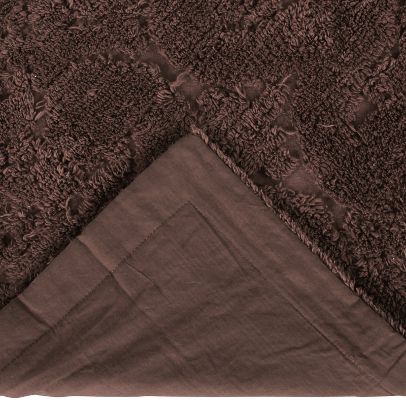 Ashton Chocolate Cotton Tufted Medallion Standard Sham