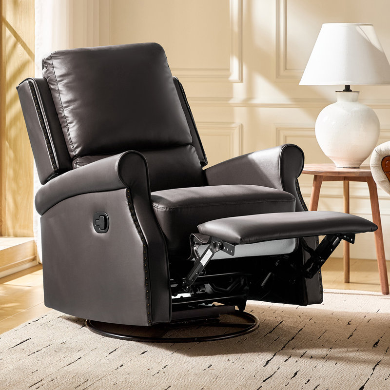 Fauteuil inclinable manuel traditionnel Philip, Brun
