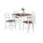 5-Pc Counter Height Dining Set Dining Table 4 X Chairs Wood Grain Look Table Top Classic Dining Room