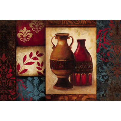 Pattern Transitional Pots - Wrapped Canvas Print