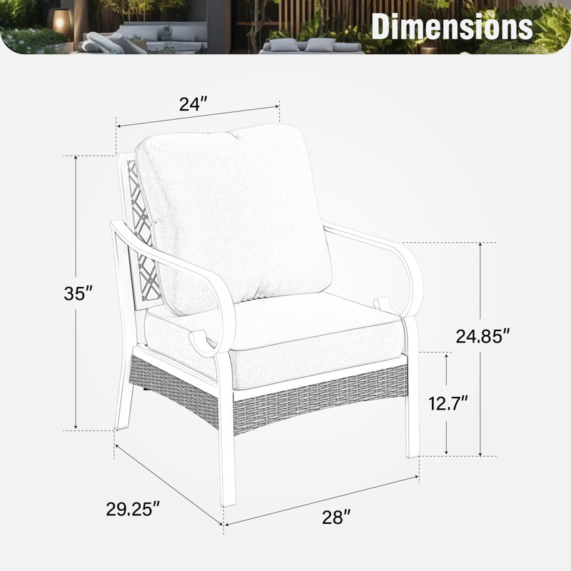 Méridienne d'extérieur en métal Hepatique, Coussin beige / structure blanche