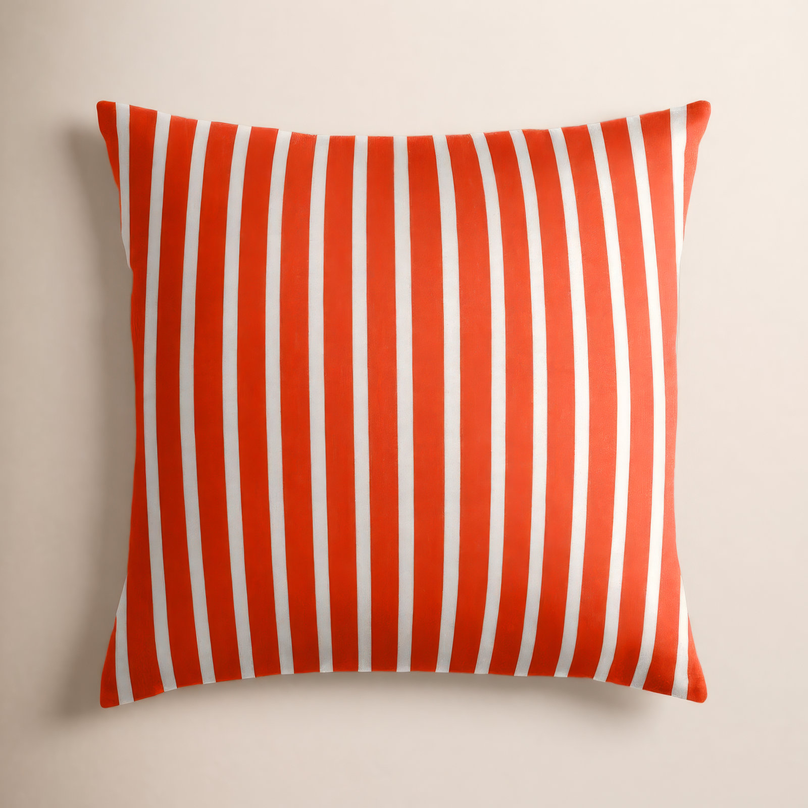Sunbrella Shore Striped Indoor/Outdoor Throw Pillow, Red, 18" x 18" x 6"