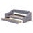 Twin Size Upholstered Daybed with Storage Armrests and USB Port-93672577