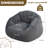 Shell-Shaped Faux Fur Bean Bag Chair, Seashell Design Beanbag Sofa for Living Room & Bedroom-601042322