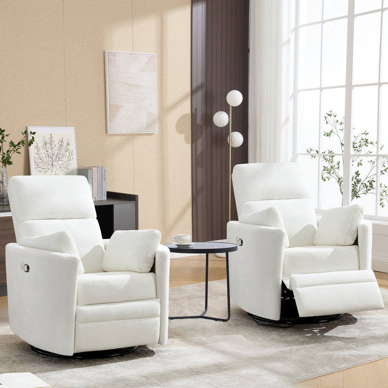 Experience Unmatched Comfort: Luxury Swivel Rocker Manual Recliner with Adjustable Pillows