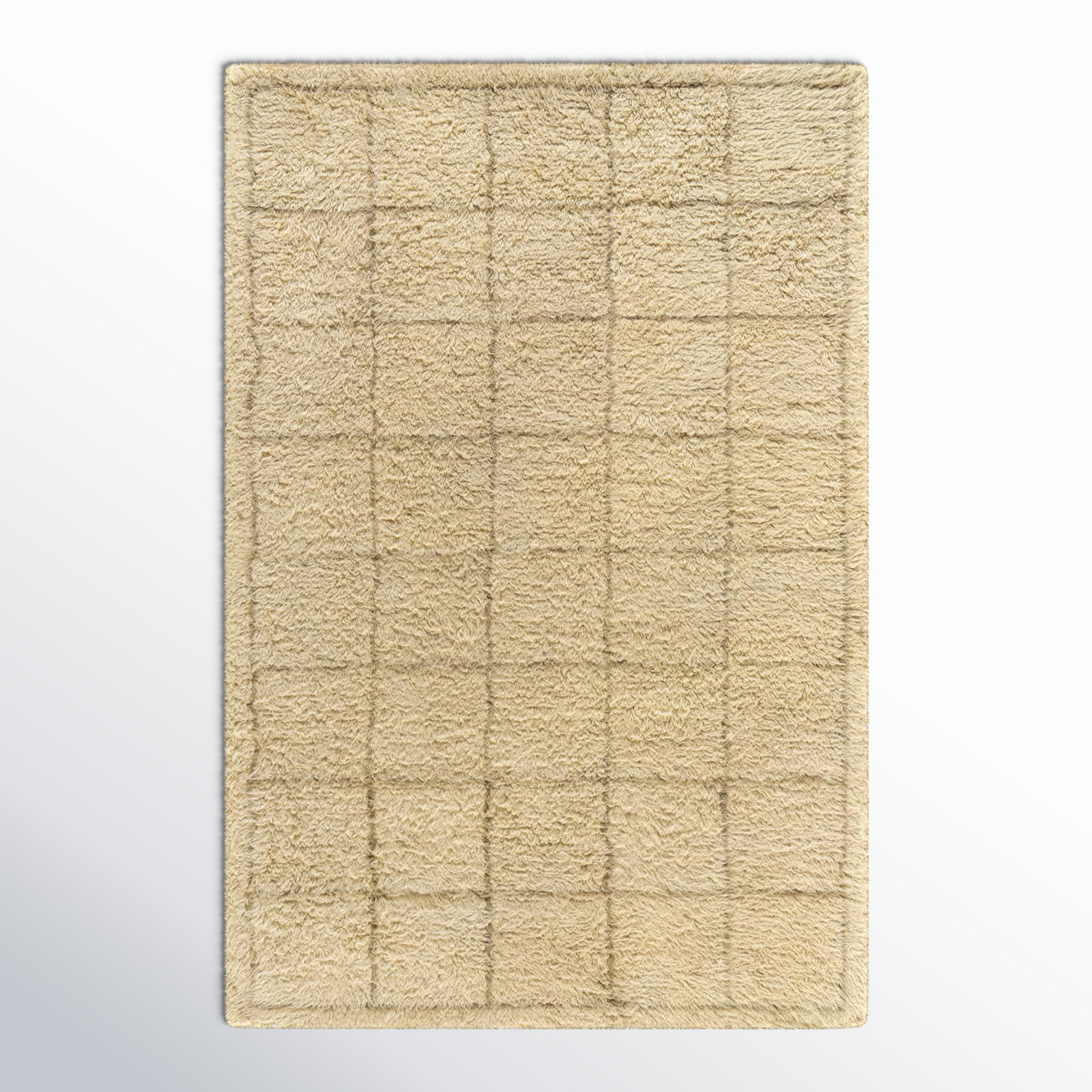Anemone Hand-Tufted Grid Shag Rug, Rectangle 5' x 7'6"