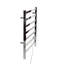 Chauffe-serviettes électrique mural en acier 24 po x 27 po Kontour - Chrome, à brancher, rails carrés-679266337-679267294-679267295