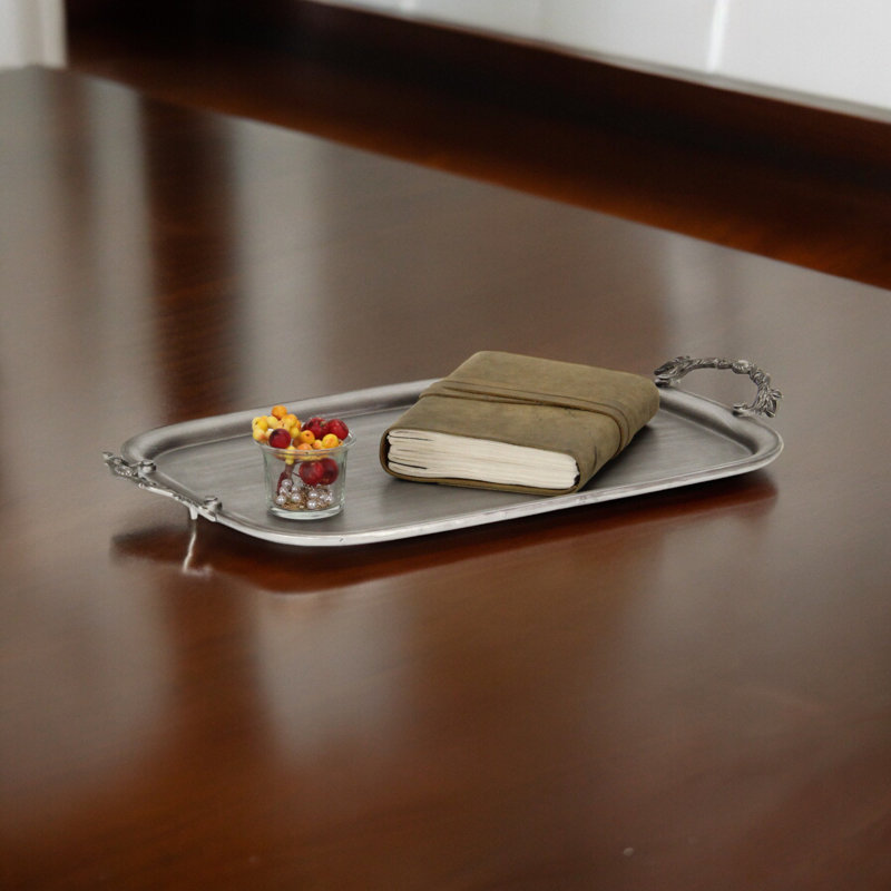 Khilov Metal Accent Tray, Silver