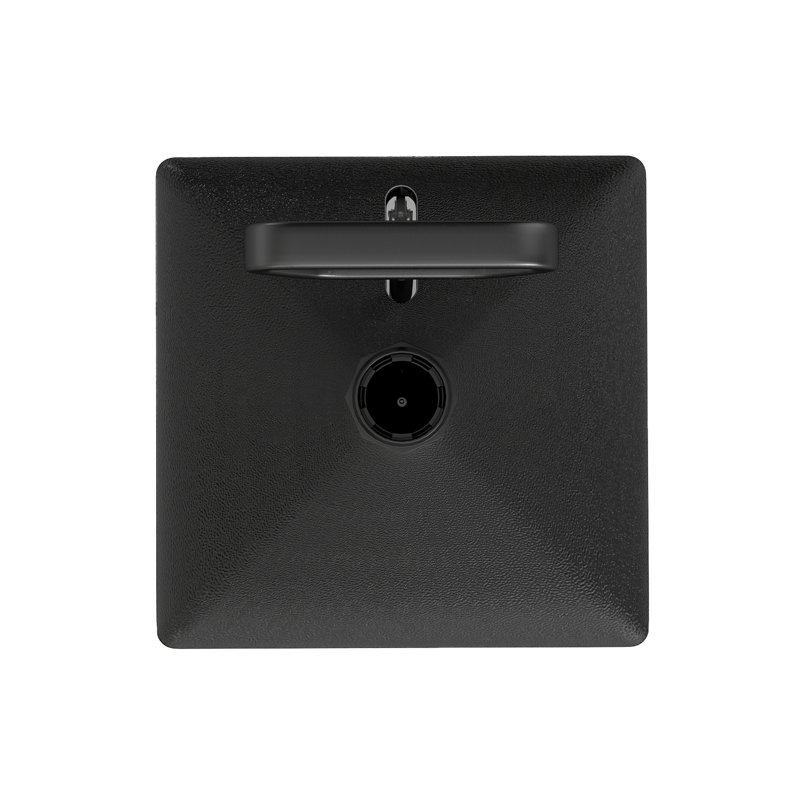 Porte-parapluies 23,6 po en plastique noir - remplissable, capacité de 130 lb, avec poignée et roulettes pour l'extérieur