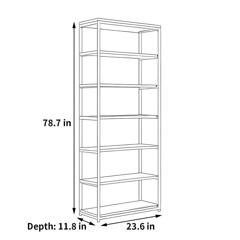 Celine, (6 Shelves ) 78.7"H x 23.6"W x 11.8"D