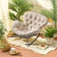 Chaise berçante moderne rembourrée-107375223