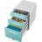 3-Drawer Mobile File Cabinet with Lock and Wheels, Rolling Office Organizer-412803694