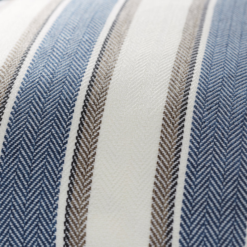 Striped Square Cushion, Green, 60x60 cm