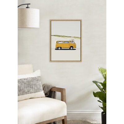 «Giraffe Adventure» par juillet, reproduction d'art sur toile encadrée