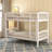 Twin Over Twin Bunk Bed With Ladder,White
