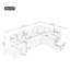 Canapé modulaire rembourré 2 pièces Forh-1260419040