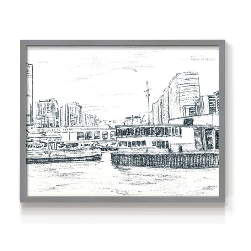 Ferryboats III -Framed Print - Restickable