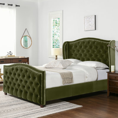 Coleman Upholstered Wingback Bed