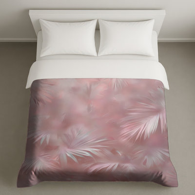 Pink Palm Leaves Duvet Covers