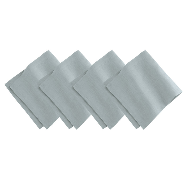 La Classica 4 Piece Linen Napkin Set, Light Blue