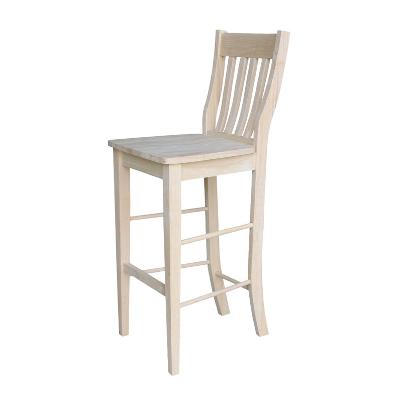 Deyanira Solid Wood Bar Height Stool