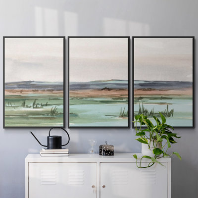 Serene Mountain View II - 3 pièces, reproduction sur toile