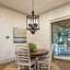 Farmhouse Chandelier 4-Light Rustic Ceiling Light Wood Chandelier With Black Metal Cage Adjustable Height Rustic Pendant Lights For Kitchen Island Dining Room Entryway