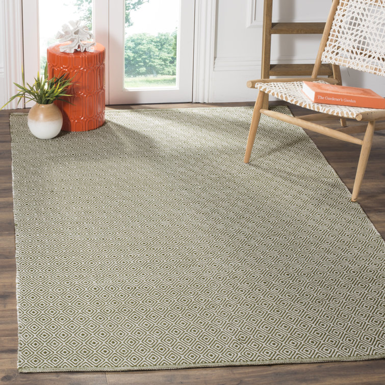 Akihiro Hand Woven Cotton Geometric Rug