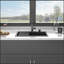 Évier de cuisine en quartz - Évier de cuisine encastré en granite noir 33 x 22 po