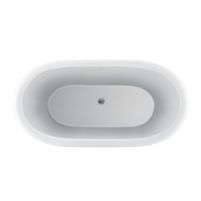Baignoire de trempage sur piédestal 73 po. X 37 po. Cordoba, Aucun robinet, Sans trou