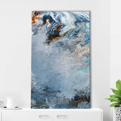 «Reading the actuel», peinture sur toile à cadre flottant