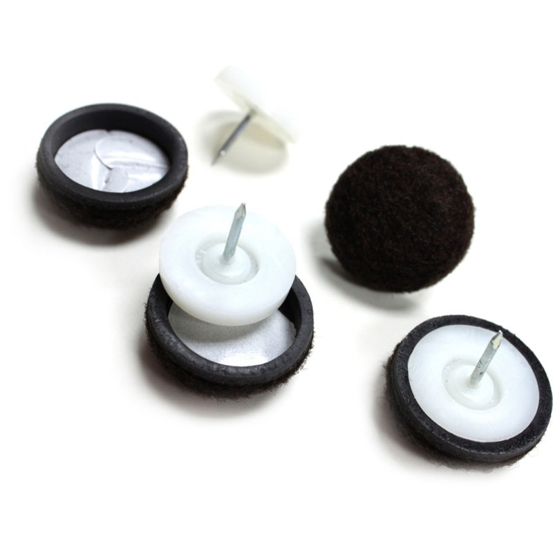 Lorell Nail-In Chair Tips With Felt