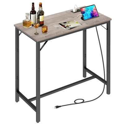 35.4" Bar Table with Charging Station