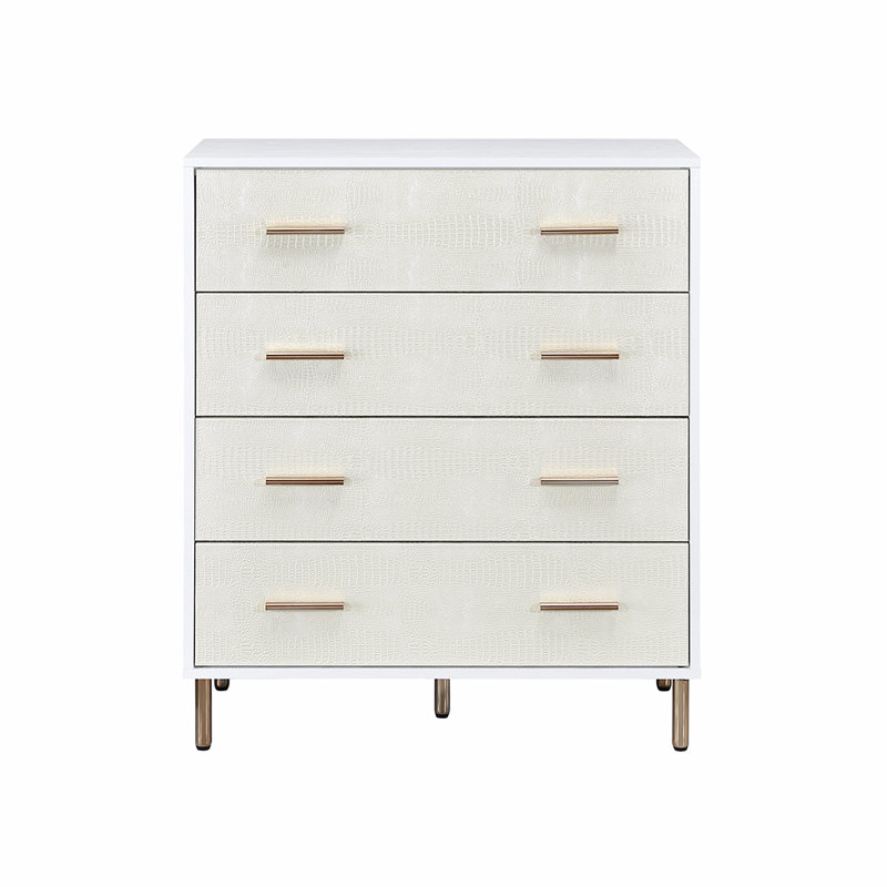 Mabeline Accent Chest, Champagne/White