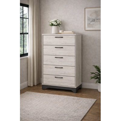 Sizemore Solid Wood 5 Drawer Chest