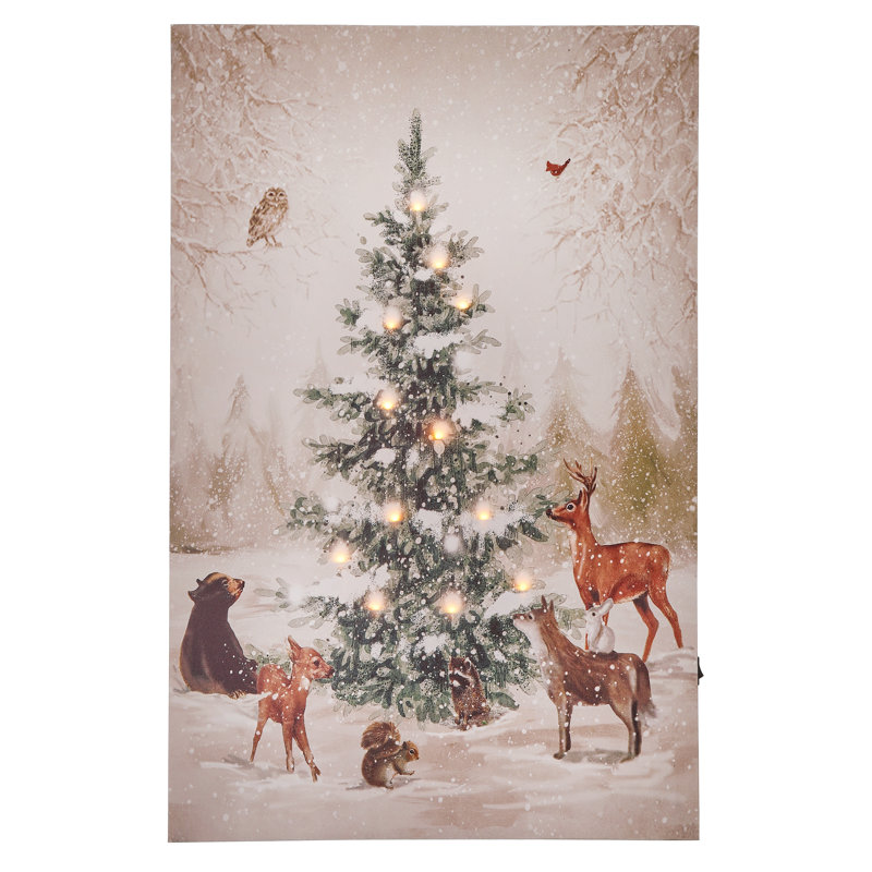 " Animals by Tree " Oil Painting