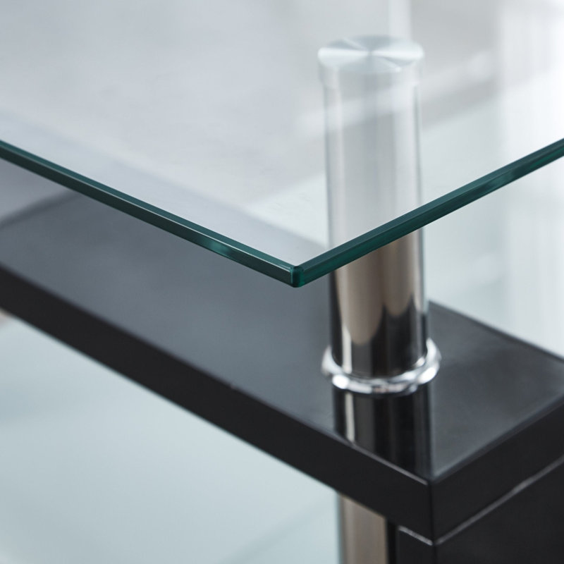 Table basse Burdell A08 2, Noir, noir, noir, noir