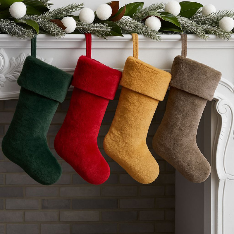 Festive Christmas Stocking - Red, 14.6 x 9.4 x 2.0 inches | 100% Polyester, Machine Washable at 68°F | Perfect for Holiday Decor, Durable & Stylish Design to Hold Gifts and Treats