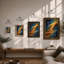 Cosmic Hands Modern - Framed Print-548154678-548154679