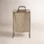 Idaho Burlap & Metal Magazine Basket